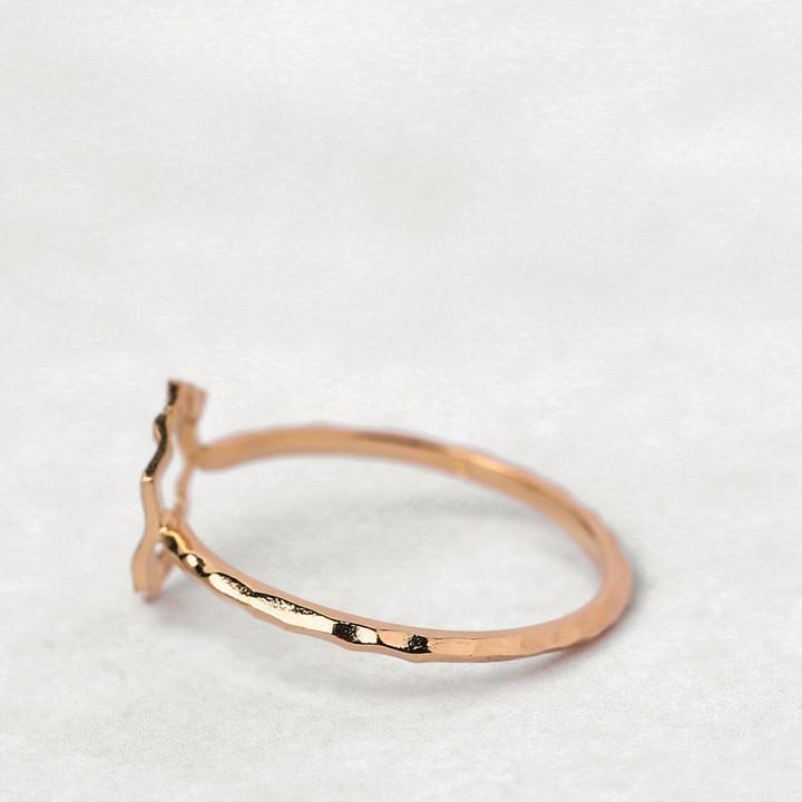 【土日限定2000円OFFクーポン有】 18金 リング k18 ピンキーリング ピンクゴールド 指輪 k18リング 六角形 18k レディース 18金指輪 18金リング | DEVAS | 02