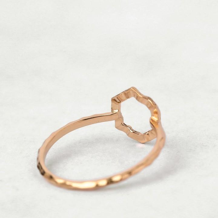 【土日限定2000円OFFクーポン有】 18金 リング k18 ピンキーリング ピンクゴールド 指輪 k18リング 六角形 18k レディース 18金指輪 18金リング | DEVAS | 03