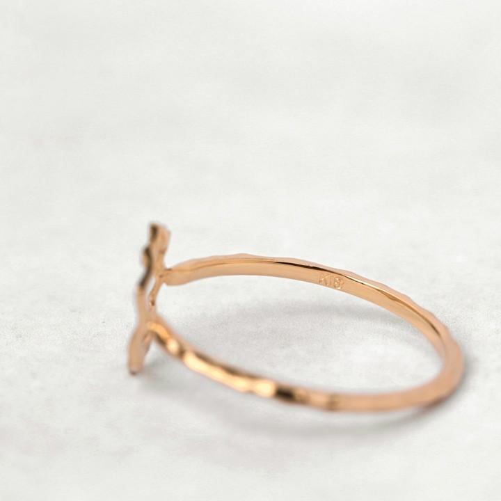 【土日限定2000円OFFクーポン有】 18金 リング k18 ピンキーリング ピンクゴールド 指輪 k18リング 六角形 18k レディース 18金指輪 18金リング | DEVAS | 04