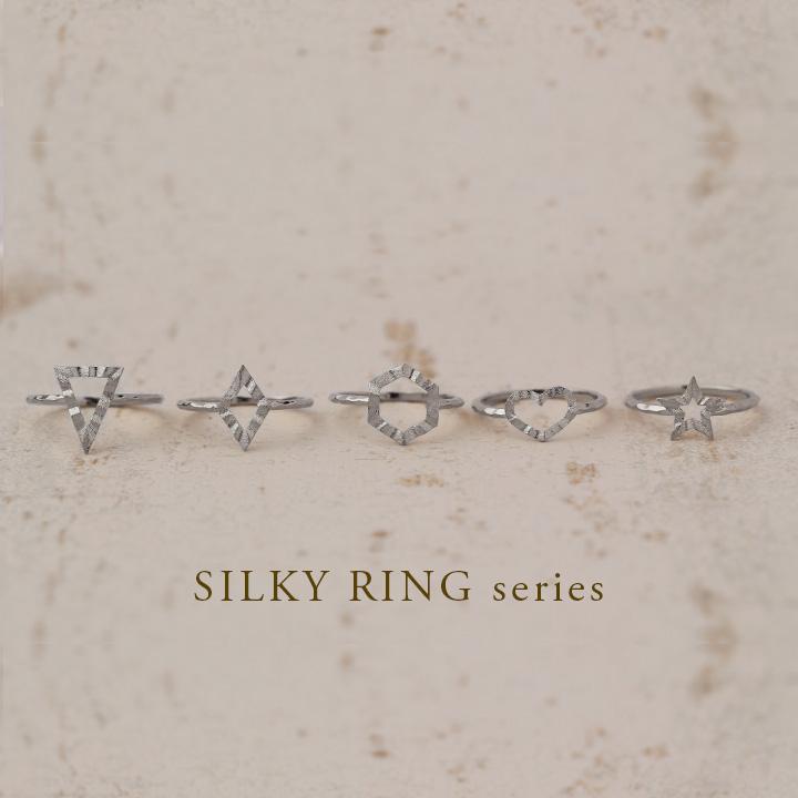 プラチナリング 指輪 プラチナ リング 六角形 ヘキサゴン シルク 凸凹 デザインリング pt950 pt 指輪 レディース プラチナ指輪 シンプル 本物 地金 細い | DEVAS | 12