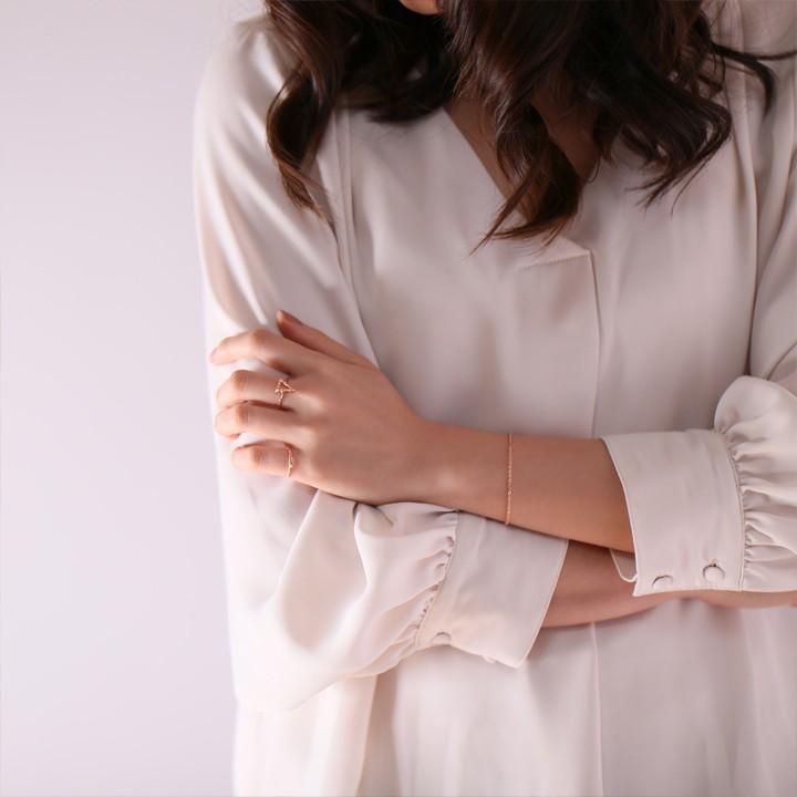 【土日限定2000円OFFクーポン有】 18金 リング k18 ピンキーリング ピンクゴールド 指輪 k18リング三角形 18k レディース 18金指輪 18金リング | DEVAS | 06