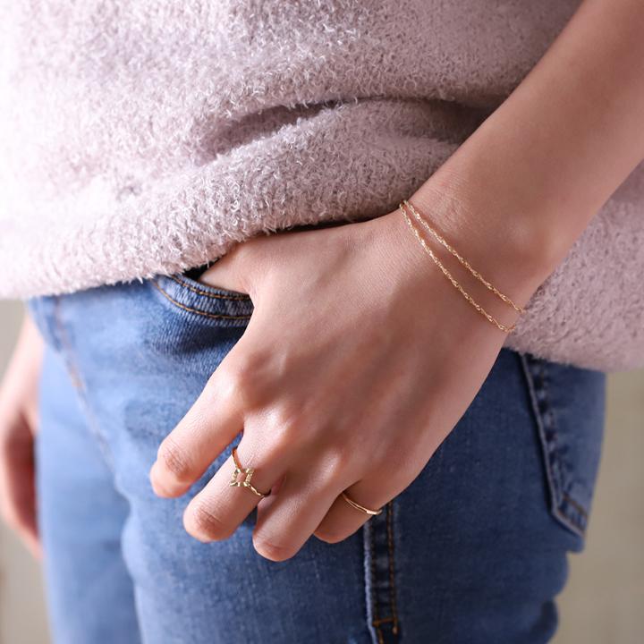 【土日限定2000円OFFクーポン有】 18金 リング k18 ピンキーリング k18リング ひし形 ロンバス 18k 指輪 レディース 18金指輪 18金リング ピンキー | DEVAS | 10