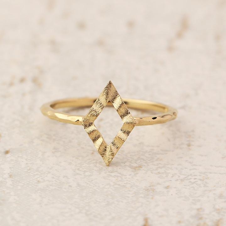 【土日限定2000円OFFクーポン有】 18金 リング k18 ピンキーリング k18リング ひし形 ロンバス 18k 指輪 レディース 18金指輪 18金リング ピンキー | DEVAS | 01