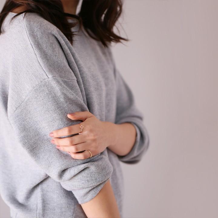 【土日限定2000円OFFクーポン有】 18金 リング k18 ピンキーリング ピンクゴールド 指輪 k18リング ひし形 18k レディース 18金指輪 18金リング | DEVAS | 06