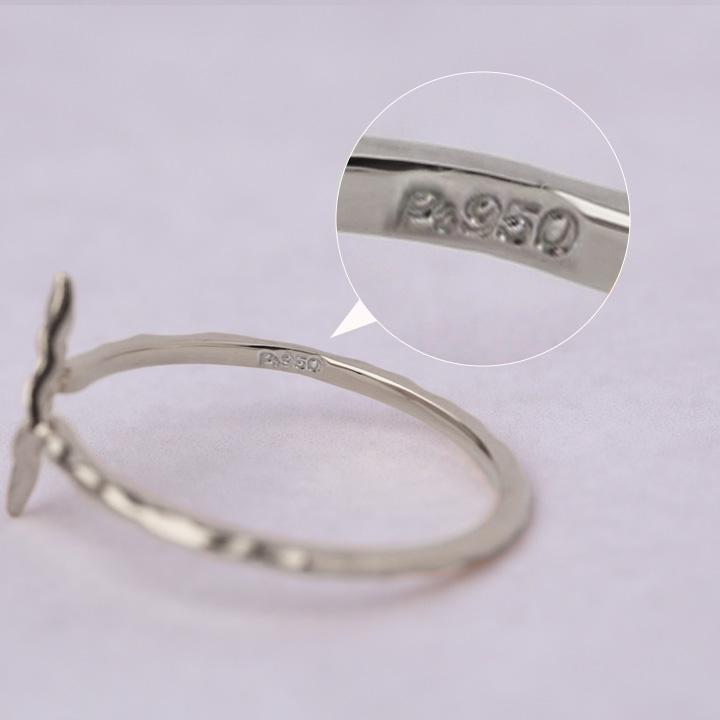 プラチナリング 指輪 プラチナ リング ひし形 ロンバス pt950 pt 指輪 ピンキーリング レディース プラチナ指輪 シンプル 本物 地金 華奢 細い つけっぱなし | DEVAS | 06