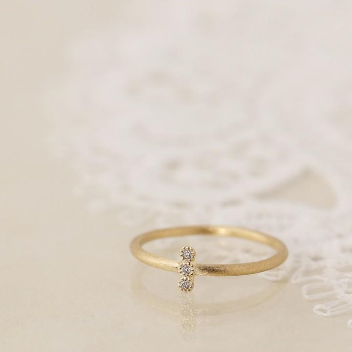 【土日限定2000円OFFクーポン有】 18金 リング k18 ピンキーリング k18リング 3石 ダイヤモンド 18k 指輪 レディース 18金指輪 18金リング ピンキー | DEVAS | 06