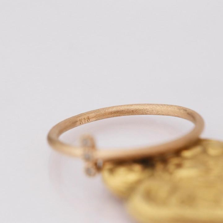 【土日限定2000円OFFクーポン有】 18金 リング k18 ピンキーリング ピンクゴールド 指輪 k18リング 3石 ダイヤ 18k レディース 18金指輪 18金リング | DEVAS | 05