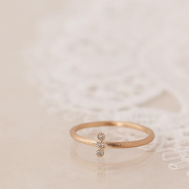 【土日限定2000円OFFクーポン有】 18金 リング k18 ピンキーリング ピンクゴールド 指輪 k18リング 3石 ダイヤ 18k レディース 18金指輪 18金リング | DEVAS | 06