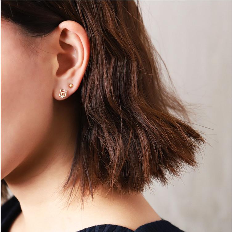 【土日限定1500円OFFクーポン有】 18金 ピアス k18 18金ピアス 18k トライアングル ダイヤモンド k18ピアス レディース ピアス18金 両耳【在庫限り】 | DEVAS | 08