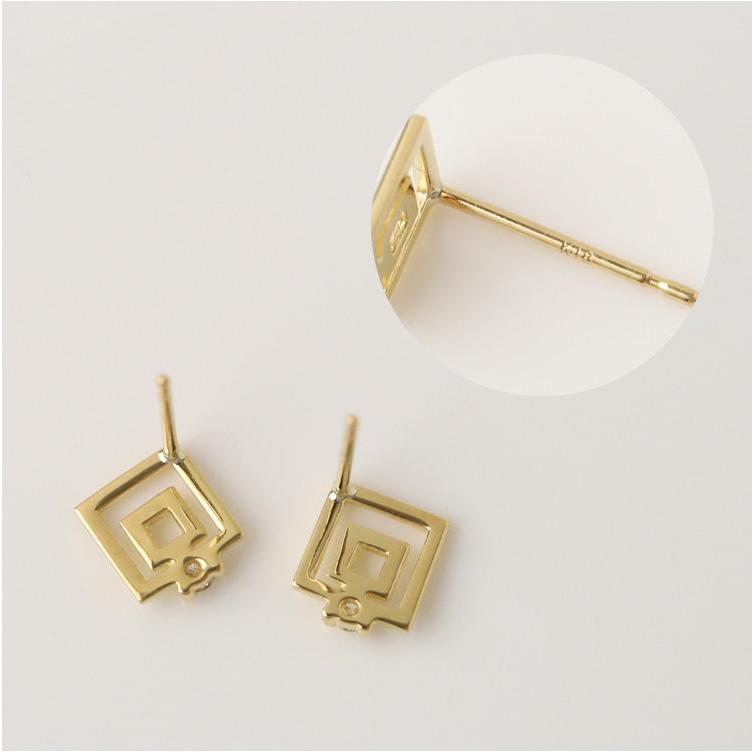 【土日限定1500円OFFクーポン有】 18金 ピアス k18 18金ピアス 18k トライアングル ダイヤモンド k18ピアス レディース ピアス18金 両耳【在庫限り】 | DEVAS | 05