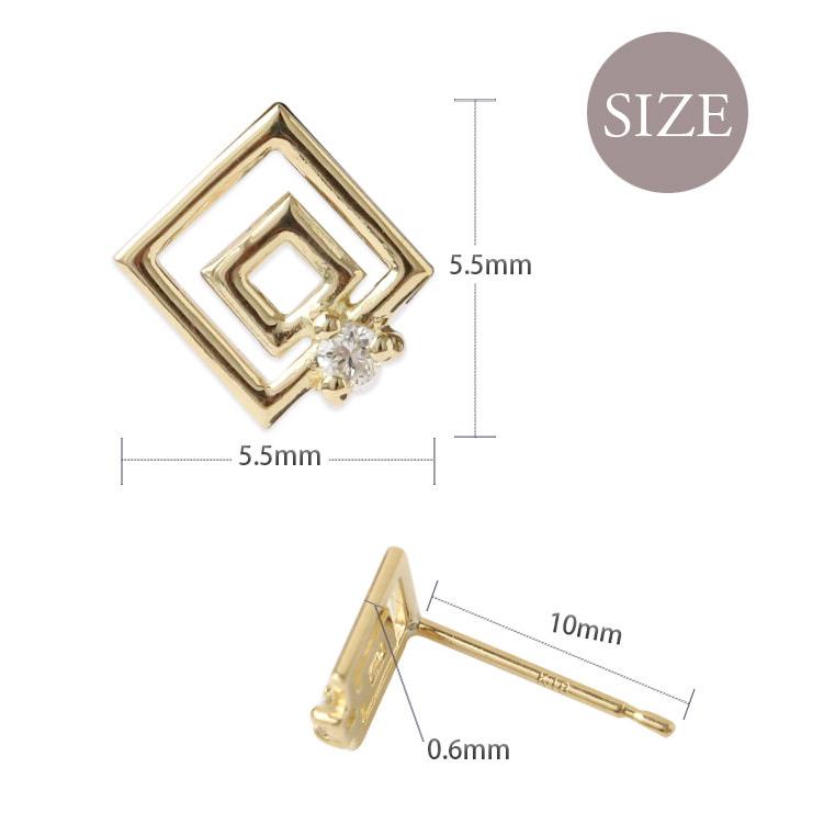 【土日限定1500円OFFクーポン有】 18金 ピアス k18 18金ピアス 18k トライアングル ダイヤモンド k18ピアス レディース ピアス18金 両耳【在庫限り】 | DEVAS | 06
