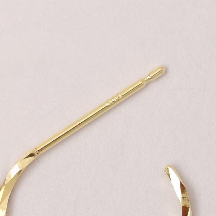 【土日限定1500円OFFクーポン有】 フープピアス 18k ピアス 18金 フープ k18 18金ピアス ツイスト(S) k18ピアス レディース ピアス18金 両耳 セット | DEVAS | 04