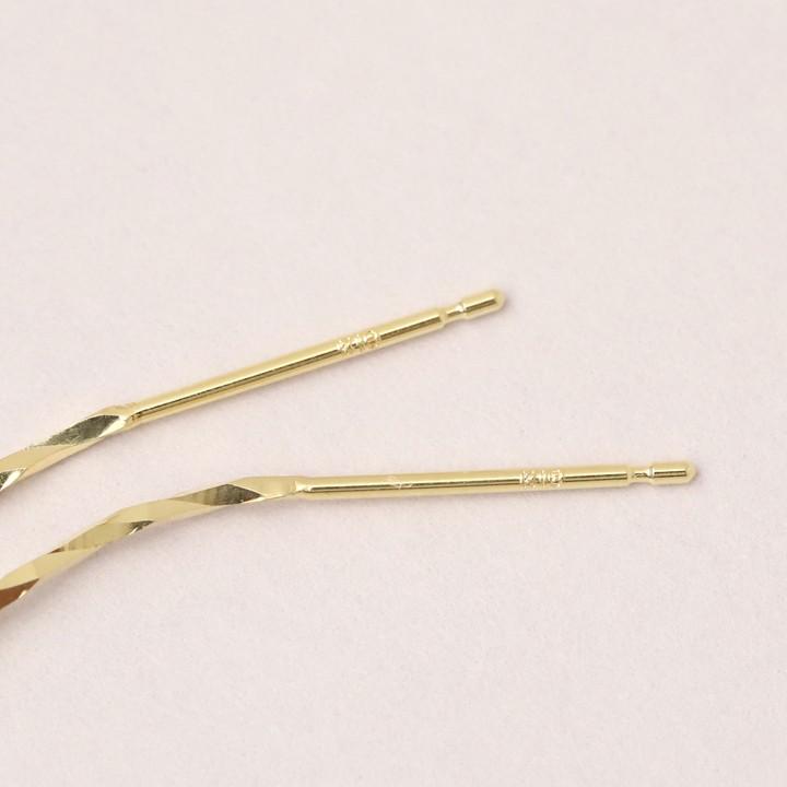 【土日限定2000円OFFクーポン有】 フープピアス 18k ピアス 18金 フープ k18 18金ピアス ツイスト(L) k18ピアス レディース ピアス18金 両耳 セット | DEVAS | 04