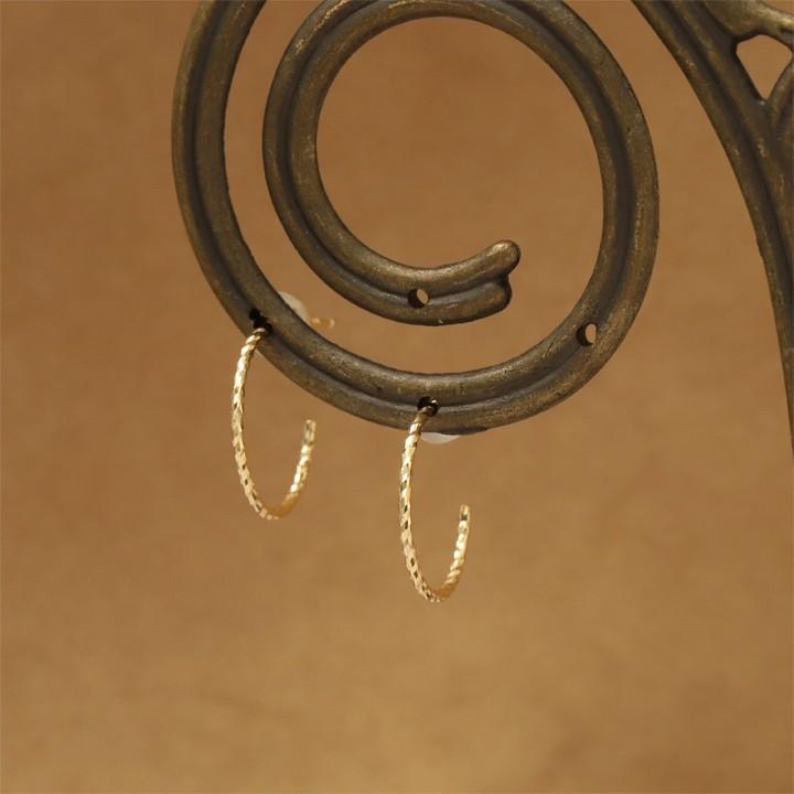 【土日限定2000円OFFクーポン有】 フープピアス 18k ピアス 18金 フープ k18 18金ピアス スパイラル(S) k18ピアス レディース ピアス18金 両耳 セット | DEVAS | 01