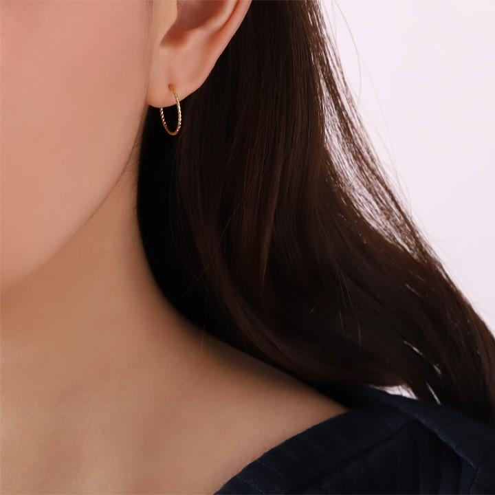【土日限定2000円OFFクーポン有】 フープピアス 18k ピアス 18金 フープ k18 18金ピアス スパイラル(S) k18ピアス レディース ピアス18金 両耳 セット | DEVAS | 08