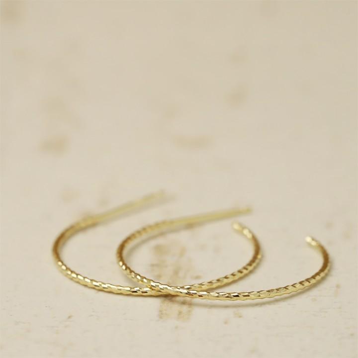 【土日限定2000円OFFクーポン有】 フープピアス 18k ピアス 18金 フープ k18 18金ピアス スパイラル(M) k18ピアス レディース ピアス18金 両耳 セット | DEVAS | 02