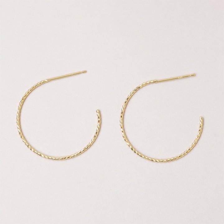 【土日限定2000円OFFクーポン有】 フープピアス 18k ピアス 18金 フープ k18 18金ピアス スパイラル(M) k18ピアス レディース ピアス18金 両耳 セット | DEVAS | 03