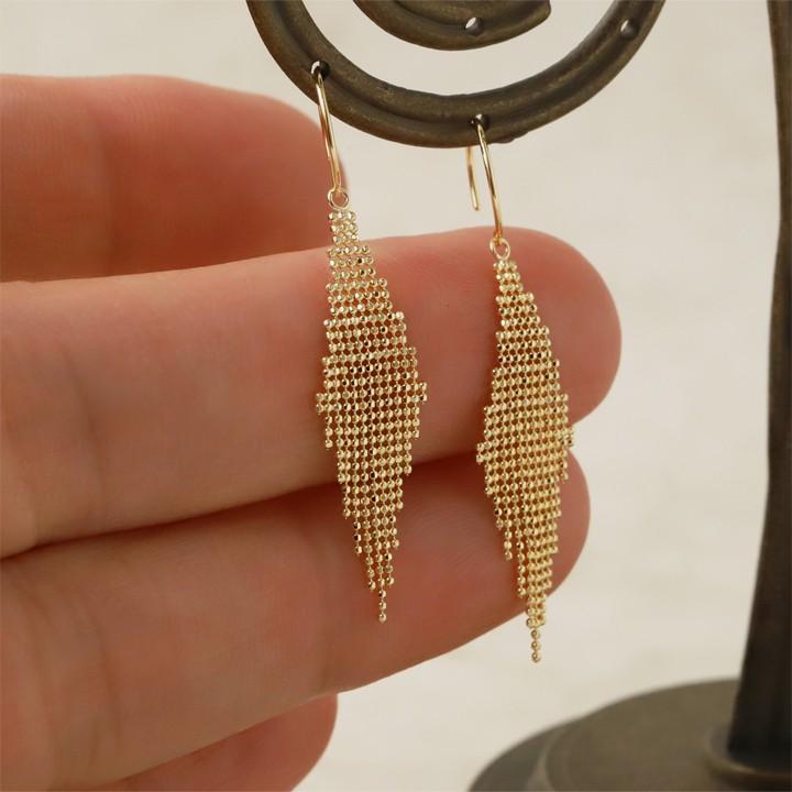 【土日限定5000円OFFクーポン有】 18金 ピアス k18 18金ピアス 18k フックピアス ボールチェーン 揺れる 大ぶり k18ピアス レディース ピアス18金 両耳 | DEVAS | 02