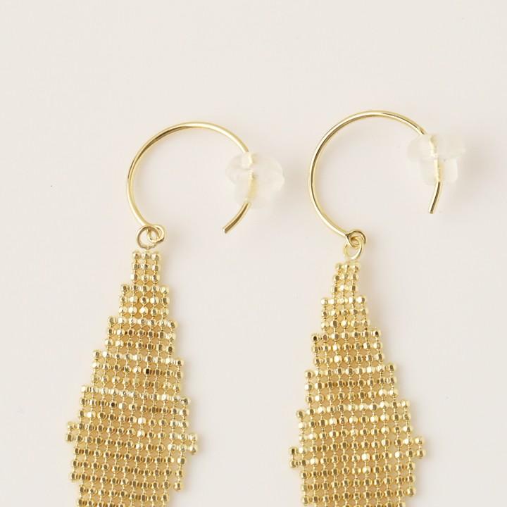 【土日限定5000円OFFクーポン有】 18金 ピアス k18 18金ピアス 18k フックピアス ボールチェーン 揺れる 大ぶり k18ピアス レディース ピアス18金 両耳 | DEVAS | 06