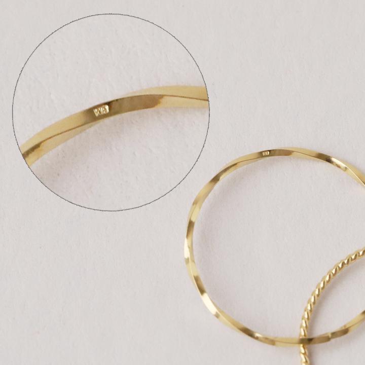 18金 リング k18 ピンキーリング k18リング 2連 ひねり 18k 指輪 レディース 18金指輪 18金リング 18kリング シンプル ピンキー ゴールド 本物 地金 華奢 細い | DEVAS | 06
