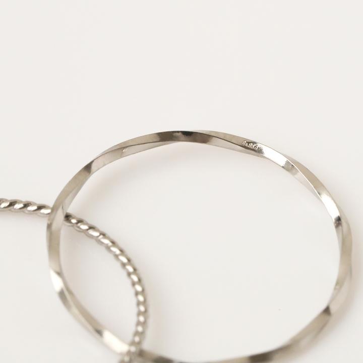 プラチナリング 指輪 プラチナ リング ピンキー ピンキーリング 2連 ひねり ねじれ pt850 指輪 レディース シンプル プラチナ指輪 2連リング 地金 華奢 細い | DEVAS | 04