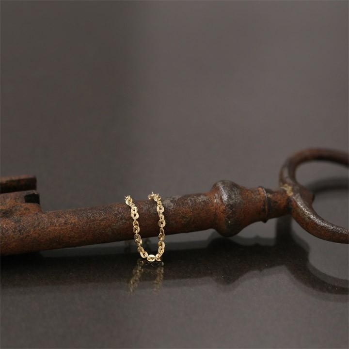 18金 リング k18 ピンキーリング k18リング チェーンリング ツイストあずきチェーン 18k 指輪 レディース 18金指輪 18金リング 18kリング シンプル ピンキー | DEVAS | 05