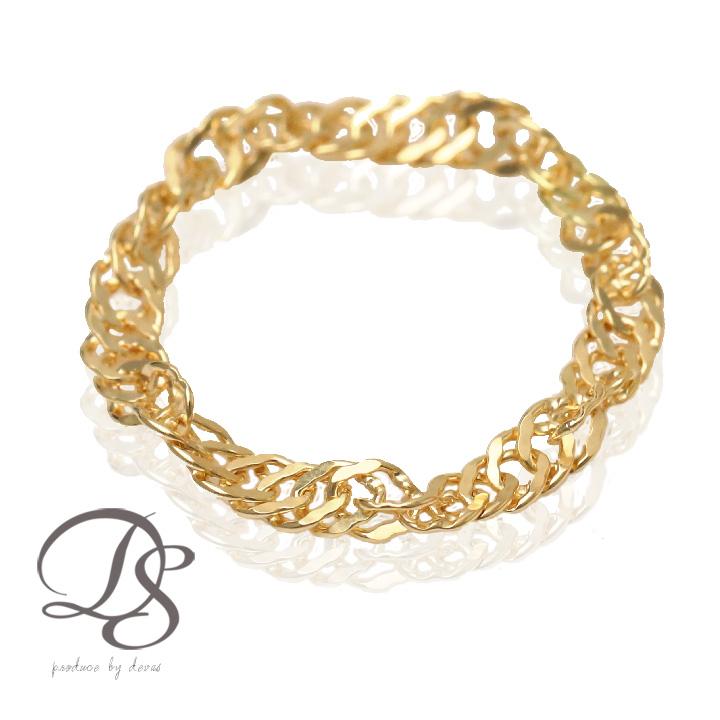 18金 リング k18 ピンキーリング k18リング チェーンリング スクリューチェーン 18k 指輪 レディース 18金指輪 18金リング 18kリング シンプル ピンキー | DEVAS