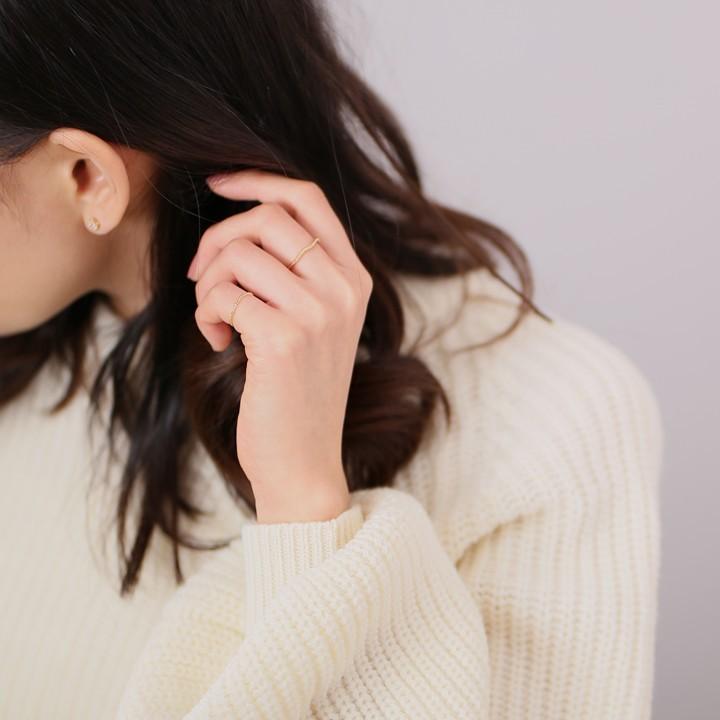 18金 リング k18 ピンキーリング k18リング チェーンリング 細喜平チェーン 18k 指輪 レディース 18金指輪 18金リング 18kリング シンプル ピンキー ゴールド | DEVAS | 08
