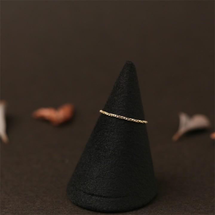 18金 リング k18 ピンキーリング k18リング チェーンリング ベネチアンチェーン 18k 指輪 レディース 18金指輪 18金リング 18kリング シンプル ピンキー | DEVAS | 02
