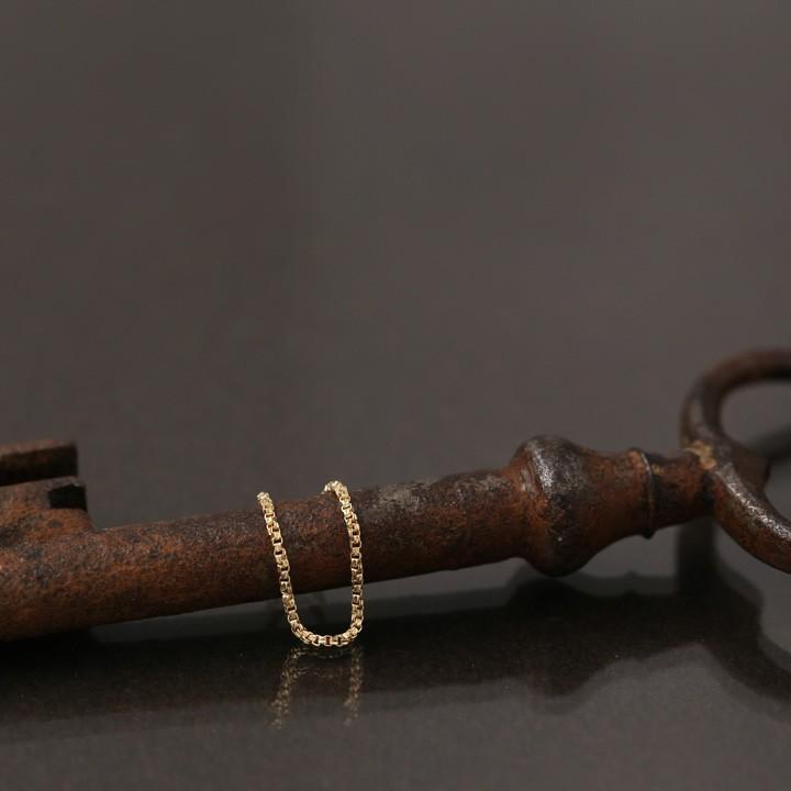 18金 リング k18 ピンキーリング k18リング チェーンリング ベネチアンチェーン 18k 指輪 レディース 18金指輪 18金リング 18kリング シンプル ピンキー | DEVAS | 04