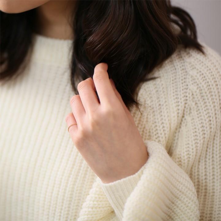 18金 リング k18 ピンキーリング k18リング チェーンリング ベネチアンチェーン 18k 指輪 レディース 18金指輪 18金リング 18kリング シンプル ピンキー | DEVAS | 07