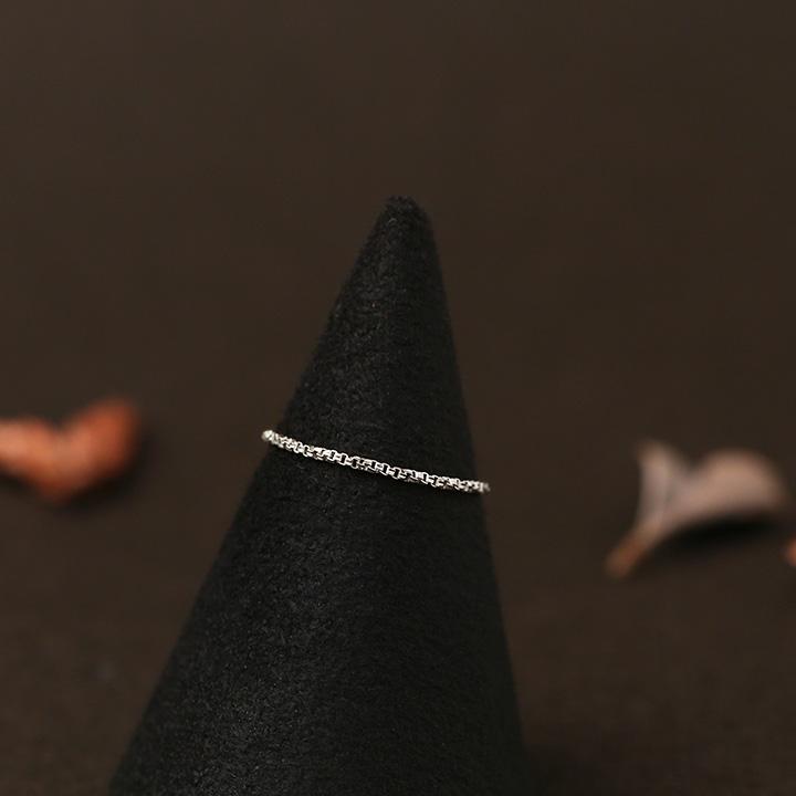 プラチナリング 指輪 プラチナ リング ピンキー ピンキーリング チェーンリング ベネチアンチェーン pt850 指輪 レディース シンプル プラチナ指輪 本物 | DEVAS | 01