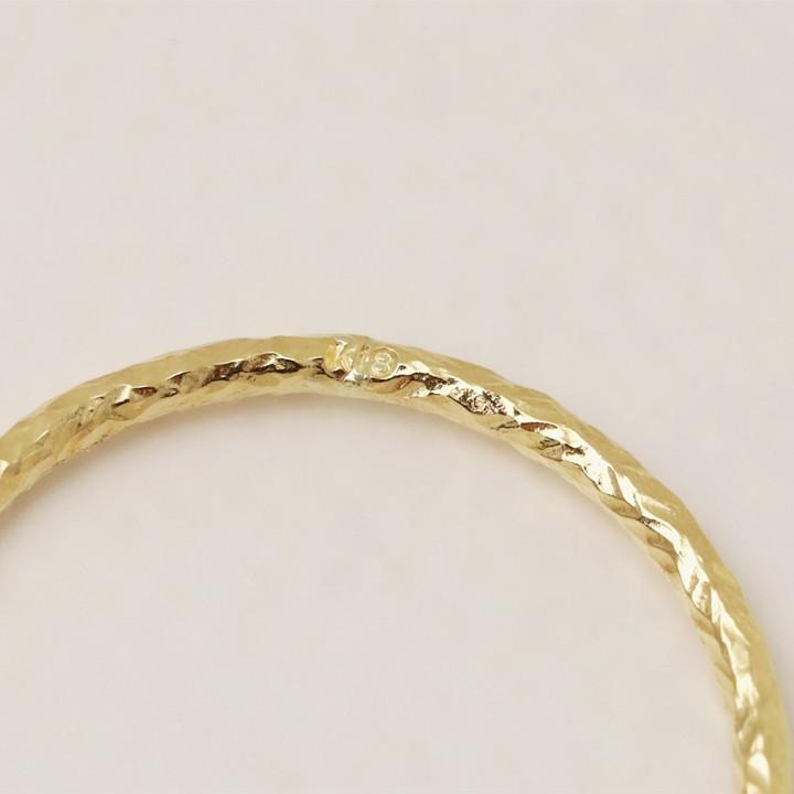 【2/4 値上げ対象】 18金 リング k18 ピンキーリング k18リング アンイーブン 槌目 18k 指輪 レディース 18金指輪 18金リング ピンキー | DEVAS | 03
