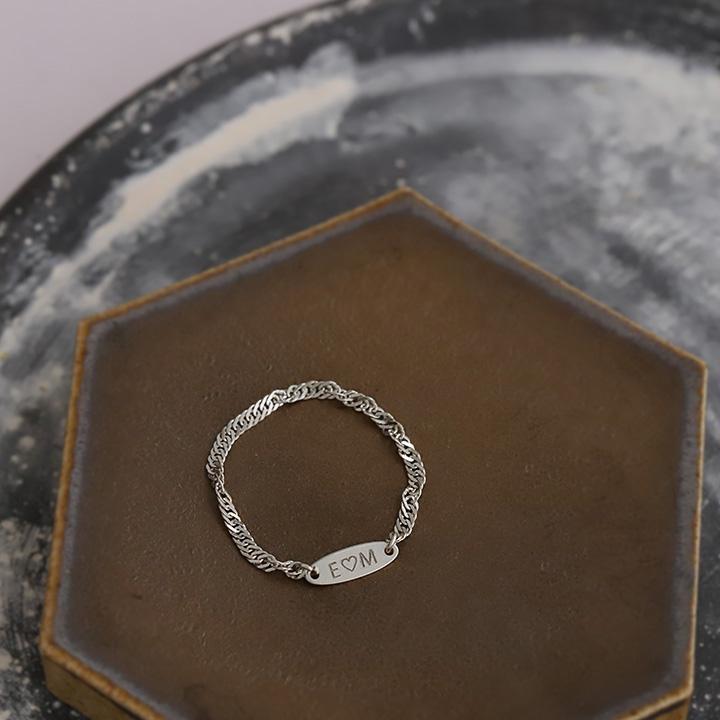 プラチナリング 指輪 プラチナ リング ピンキー ピンキーリング 刻印 チェーンリング 名入れ pt850 pt 指輪 レディース シンプル プラチナ指輪 地金 華奢 細い | DEVAS | 11