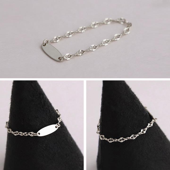 プラチナリング 指輪 プラチナ リング ピンキー ピンキーリング 刻印 チェーンリング 名入れ pt850 pt 指輪 レディース シンプル プラチナ指輪 地金 華奢 細い | DEVAS | 06