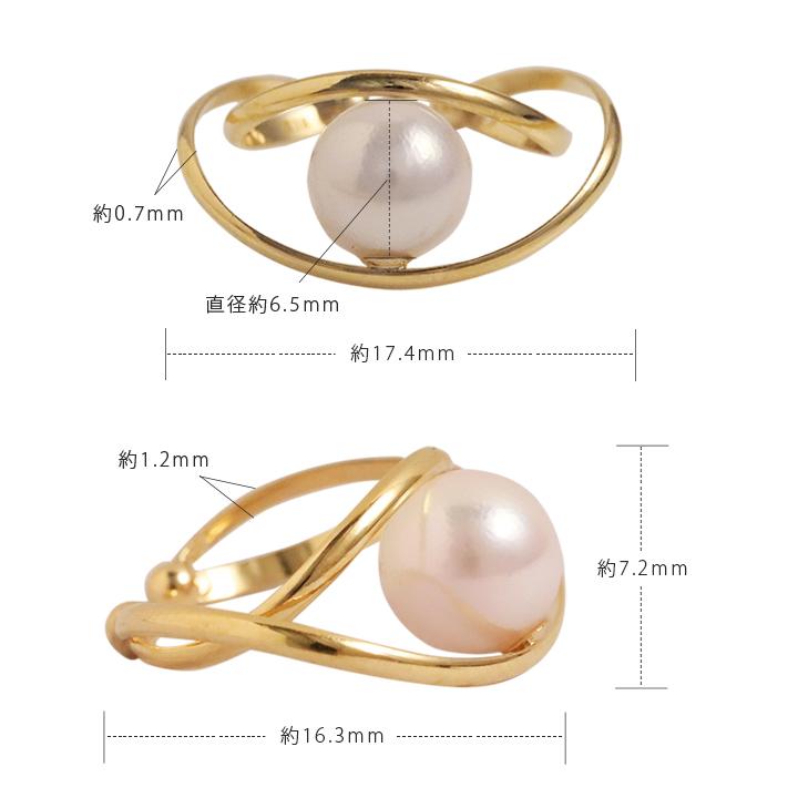 【土日限定1500円OFFクーポン有】 イヤーカフ 18金 イヤカフ k18 18k レディース ノンホール ピアス 2連 あこやパール 本真珠 ノンホールピアス | DEVAS | 05