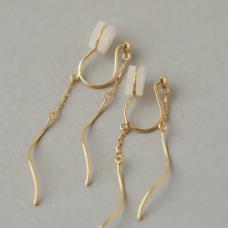 【土日限定2500円OFFクーポン有】  18金 イヤリング k18 18金イヤリング 18k チェーン レディース K18 18kおしゃれ 両耳用 イヤリング | DEVAS | 03