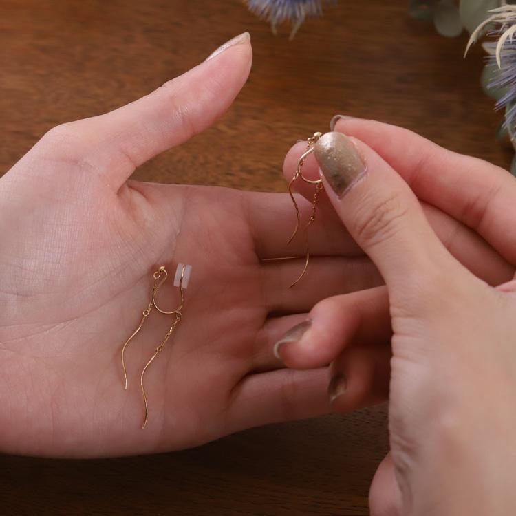 【土日限定2500円OFFクーポン有】  18金 イヤリング k18 18金イヤリング 18k チェーン レディース K18 18kおしゃれ 両耳用 イヤリング | DEVAS | 06