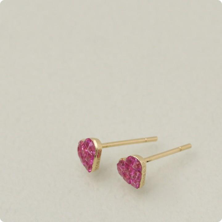 【土日限定3500円OFFクーポン有】 18金 ピアス k18 18金ピアス 18k ハート ルビー 計0.5ct k18ピアス レディース ピアス18金 つけっぱなし 【在庫限り】 | DEVAS | 02
