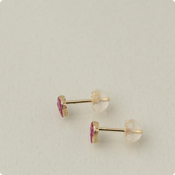 【土日限定3500円OFFクーポン有】 18金 ピアス k18 18金ピアス 18k ハート ルビー 計0.5ct k18ピアス レディース ピアス18金 つけっぱなし 【在庫限り】 | DEVAS | 03