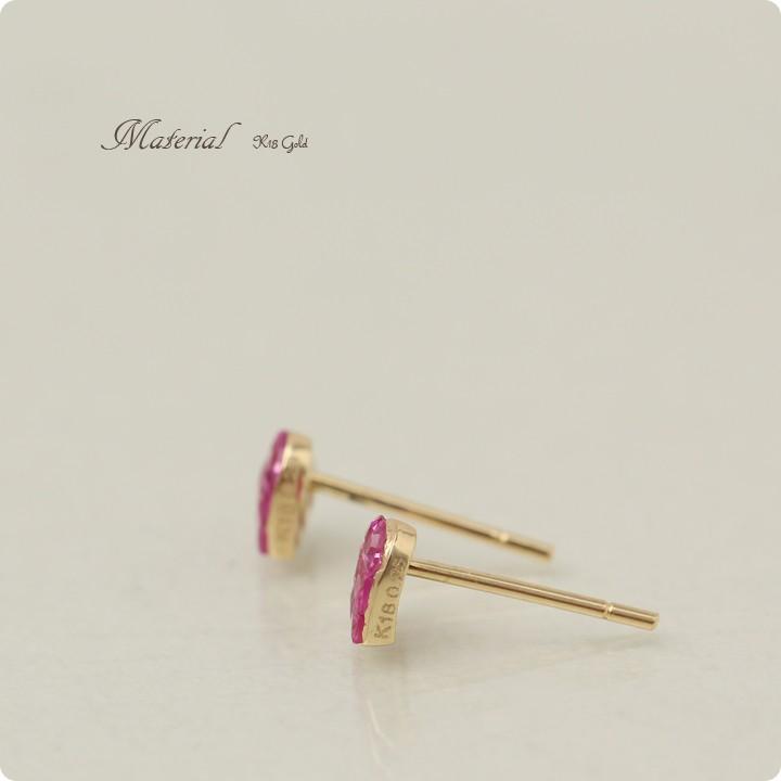 【土日限定3500円OFFクーポン有】 18金 ピアス k18 18金ピアス 18k ハート ルビー 計0.5ct k18ピアス レディース ピアス18金 つけっぱなし 【在庫限り】 | DEVAS | 05