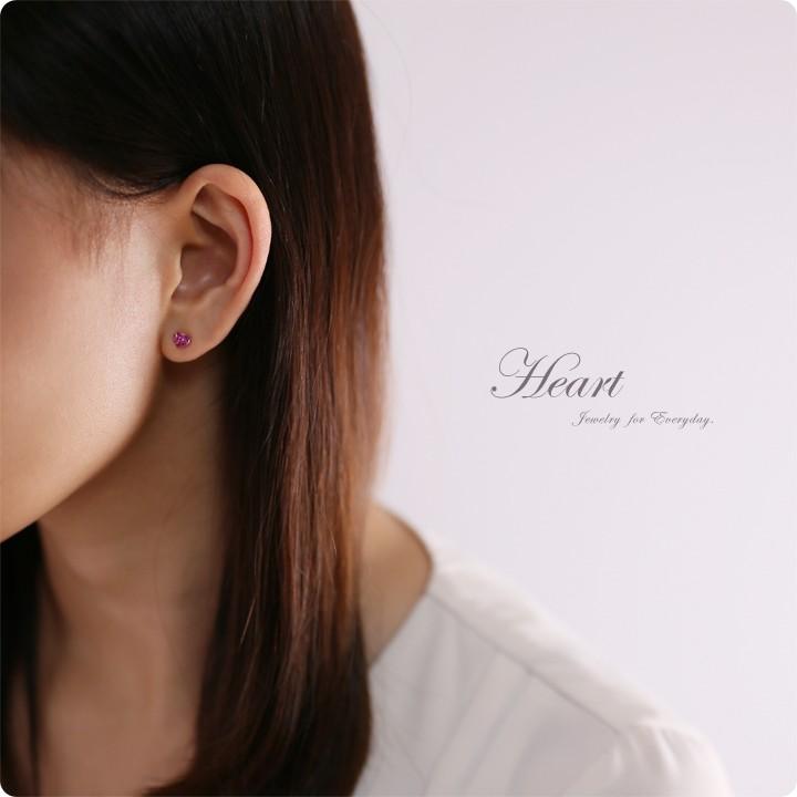 【土日限定3500円OFFクーポン有】 18金 ピアス k18 18金ピアス 18k ハート ルビー 計0.5ct k18ピアス レディース ピアス18金 つけっぱなし 【在庫限り】 | DEVAS | 07
