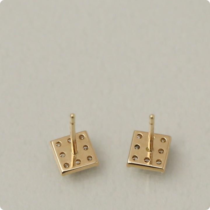 【土日限定3500円OFFクーポン有】 18金 ピアス k18 18金ピアス 18k スクエア イヤモンド 0.2ct k18ピアス レディース ピアス18金 両耳 【在庫限り】 | DEVAS | 04