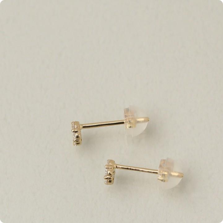 【土日限定2000円OFFクーポン有】 18金 ピアス k18 18金ピアス 18k 花 フラワー ダイヤモンドシンプル k18ピアス レディース ピアス18金 両耳 | DEVAS | 03