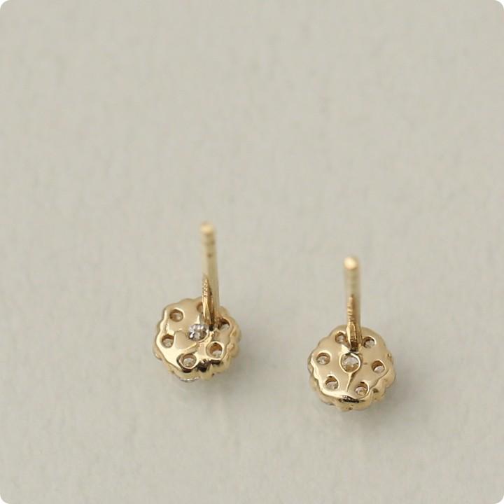 【土日限定2000円OFFクーポン有】 18金 ピアス k18 18金ピアス 18k 花 フラワー ダイヤモンドシンプル k18ピアス レディース ピアス18金 両耳 | DEVAS | 04