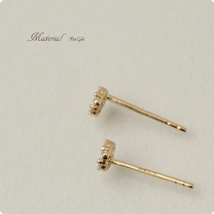 【土日限定2000円OFFクーポン有】 18金 ピアス k18 18金ピアス 18k 花 フラワー ダイヤモンドシンプル k18ピアス レディース ピアス18金 両耳 | DEVAS | 05