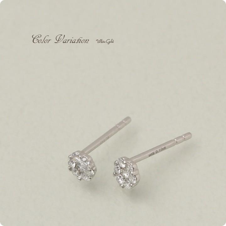 【土日限定2000円OFFクーポン有】 18金 ピアス k18 18金ピアス 18k 花 フラワー ダイヤモンドシンプル k18ピアス レディース ピアス18金 両耳 | DEVAS | 06