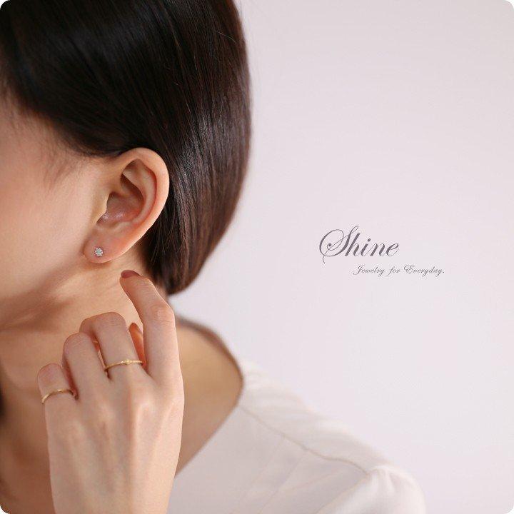 【土日限定2000円OFFクーポン有】 18金 ピアス k18 18金ピアス 18k 花 フラワー ダイヤモンドシンプル k18ピアス レディース ピアス18金 両耳 | DEVAS | 09