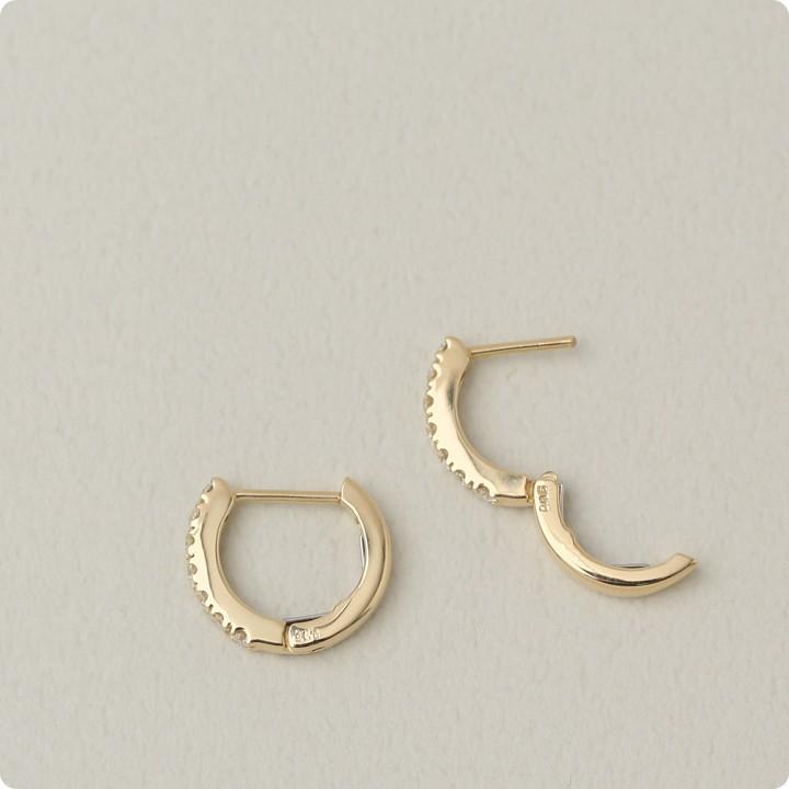 【土日限定8000円OFFクーポン有】 フープピアス 18k ピアス 18金 フープ k18 18金ピアス 中折れ ダイヤ 0.3ct k18ピアス レディース 【在庫限り】 | DEVAS | 02
