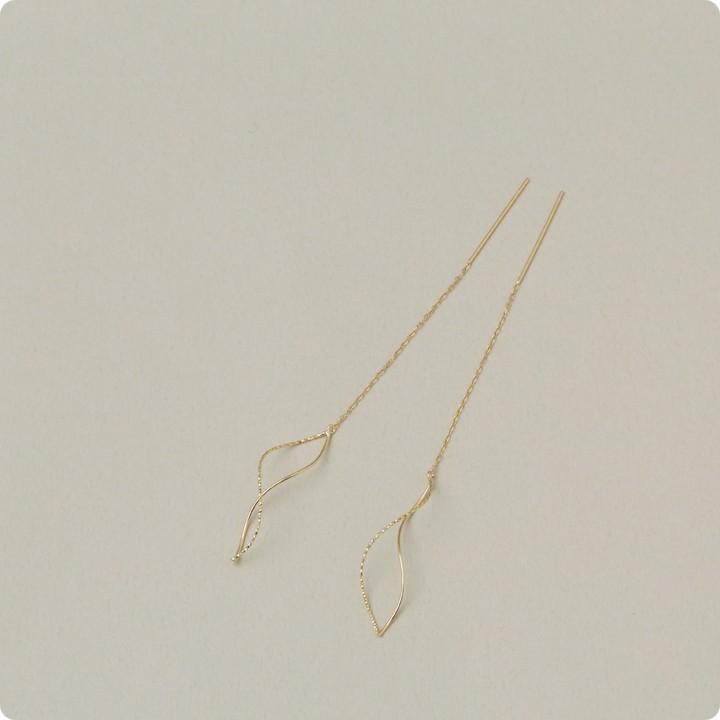 【土日限定1500円OFFクーポン有】 18金 ピアス k18 揺れる アメリカンピアス 18k ツイスト 18金ピアス k18ピアス レディース ピアス18金 18kピアス | DEVAS | 02